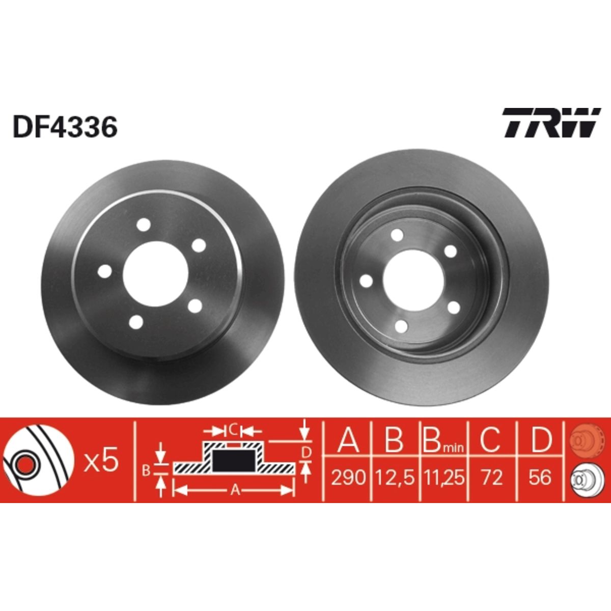 Jarrulevy TRW DF4336
