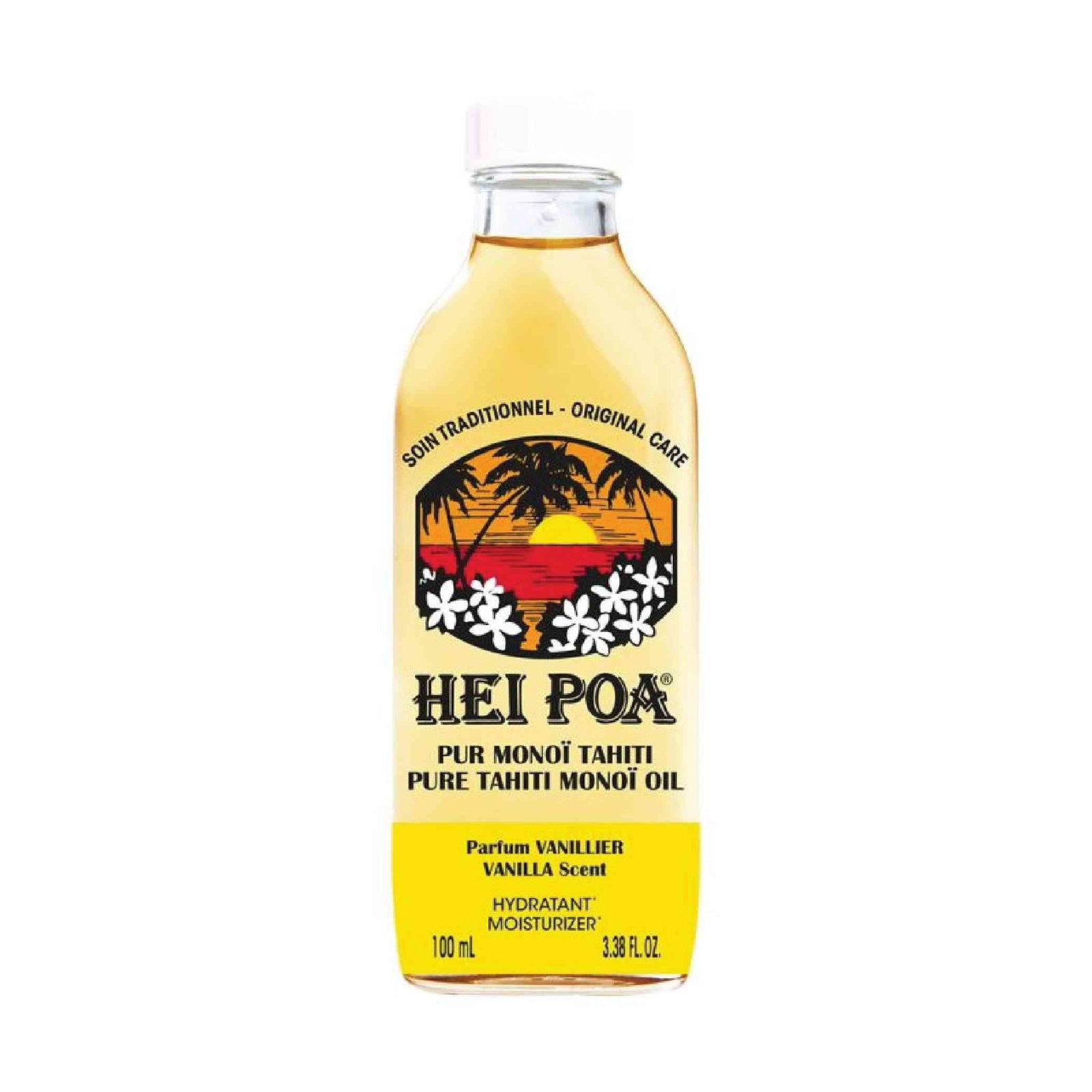 Hei Poa Puhdas Tahiti Monoï Oil Vanilja monitoimiöljy vartalolle ja hiuksille 100 ml