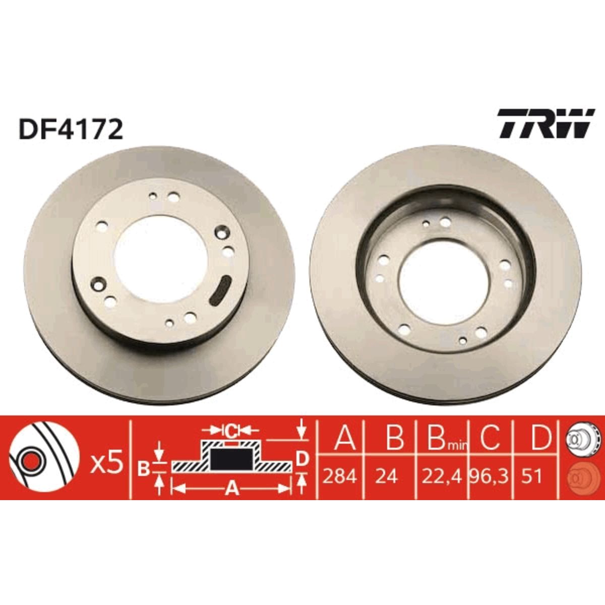 Jarrulevy TRW DF4172