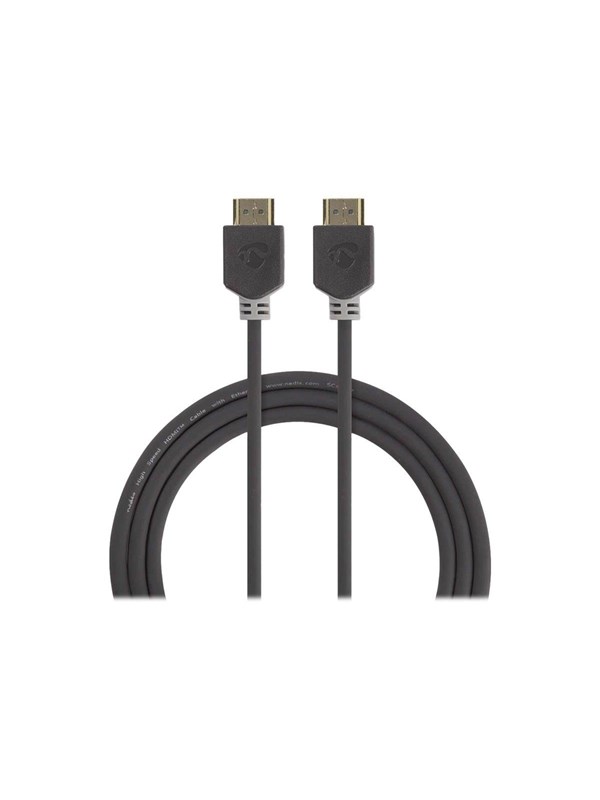 Nedis High Speed HDMI TM Kaapeli Ethernet | HDMITM liitin | HDMITM liitin | 4K@60Hz | ARC | 18 Gbps | 5.00 m | Pyöreä | PVC | Antrasiitti | Laatikko