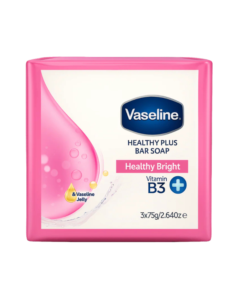 Vaseline Healthy Plus Vitamin B3 Bar Soap 75 g - 3 Pcs
