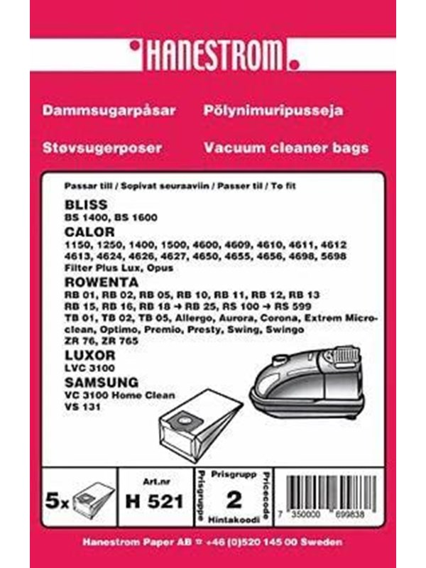 Haneström Pölypussit, paperi, 5kpl. DU12085 Vastaa: N/A