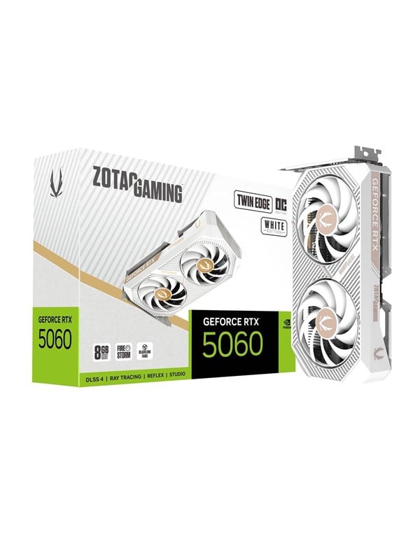 ZOTAC GeForce RTX 5060 Twin Edge White Edition 8 Gt OC -näytönohjain