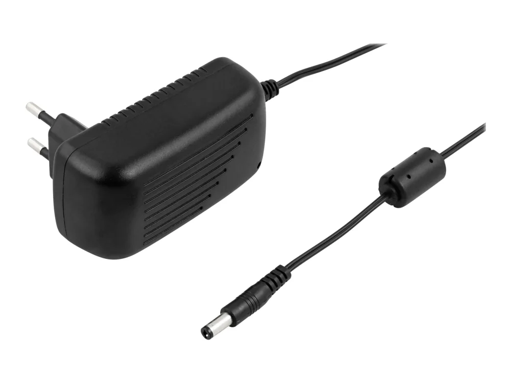 Deltaco Virtalähde 12 V DC / 2 A, musta, 1,5 m, Musta