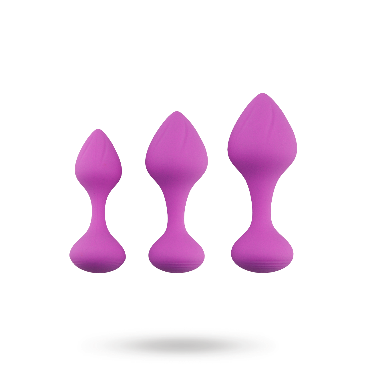 Silicone Anal Plug Set Purple Anaalilelusetit