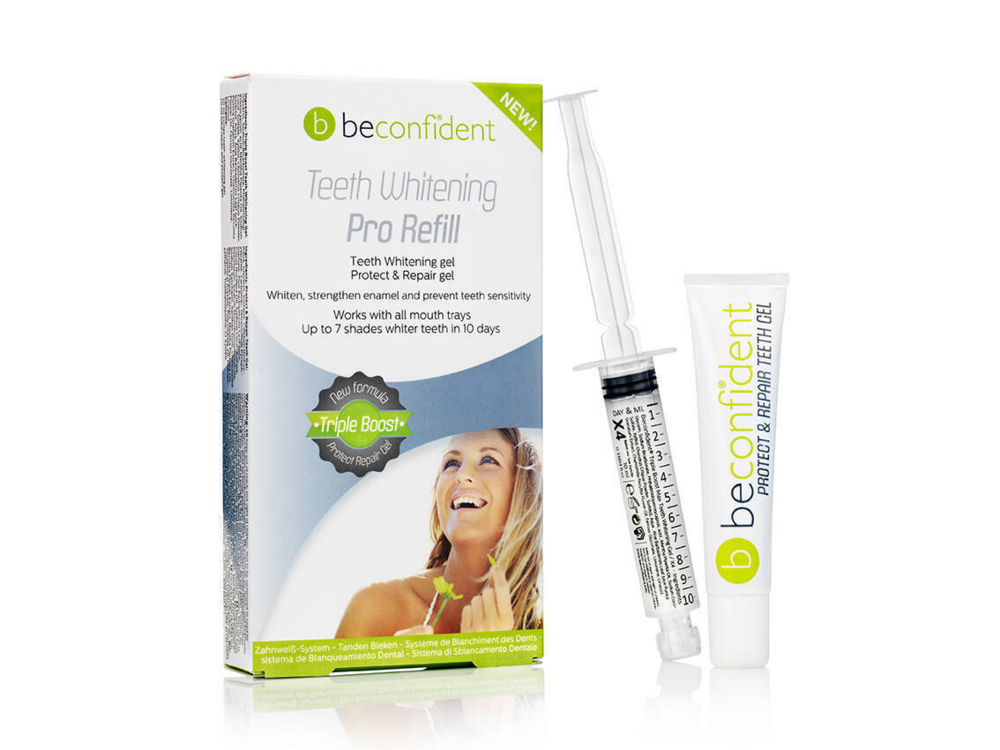Beconfident teeth whitening pro refill, whitening gel valkaisutäyttöpaketti 1 kp