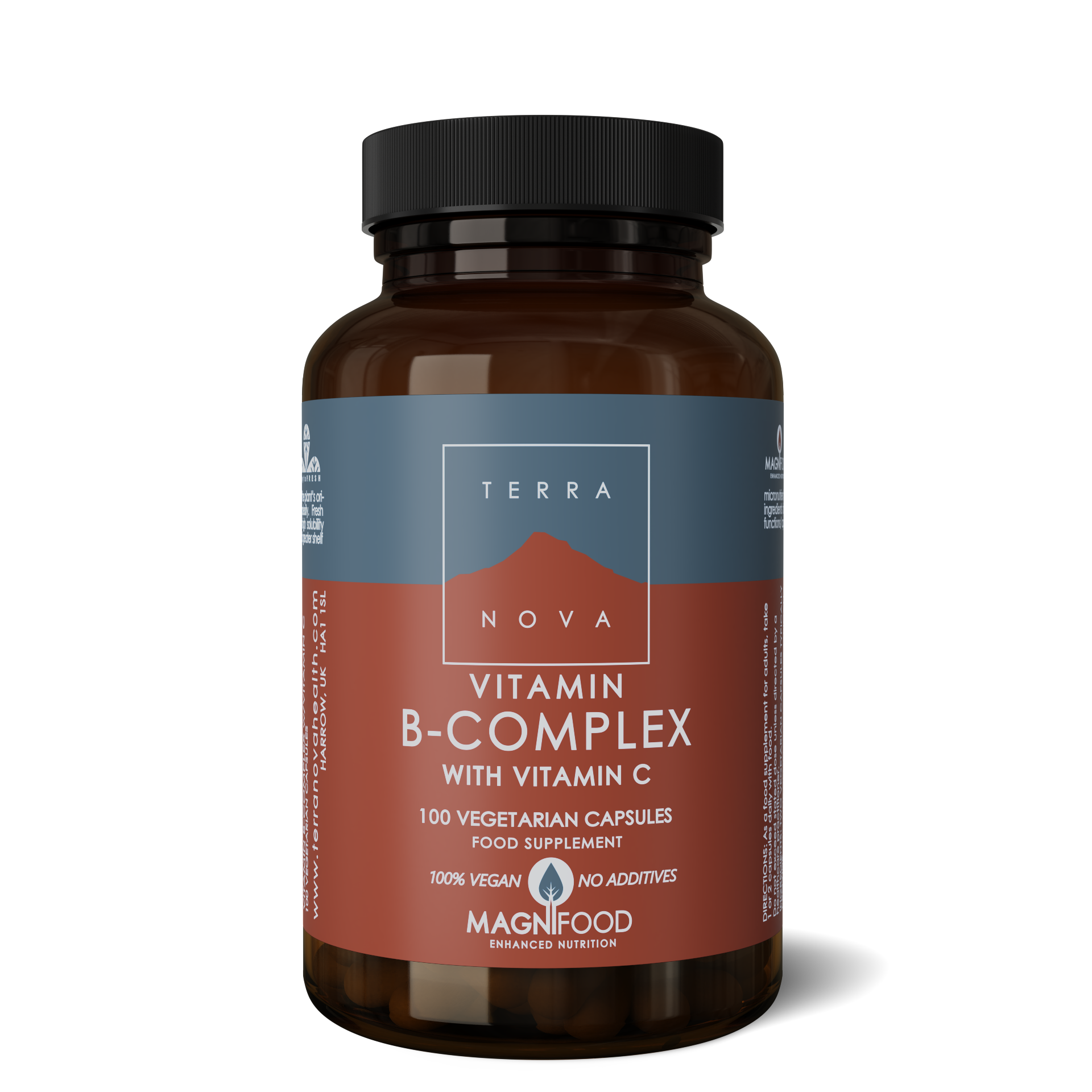 Terranova B-Complex+ Vitamin C, 100 kaps.