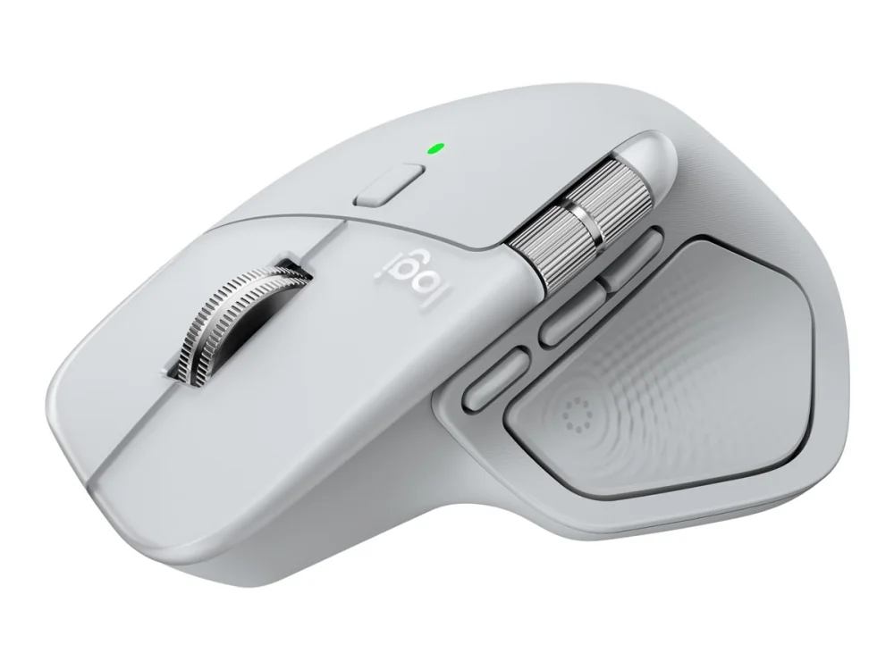 Logitech MX Master 4 for Mac, Oikeakätinen, Laser, Bluetooth, 8000 DPI, Hopea, Valkoinen