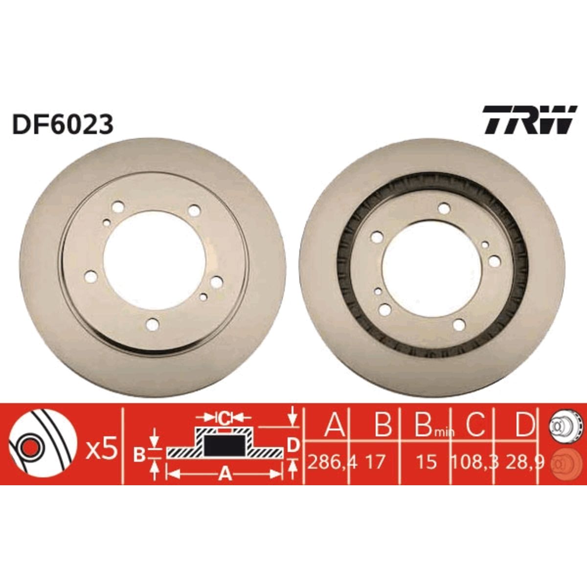 Jarrulevy TRW DF6023