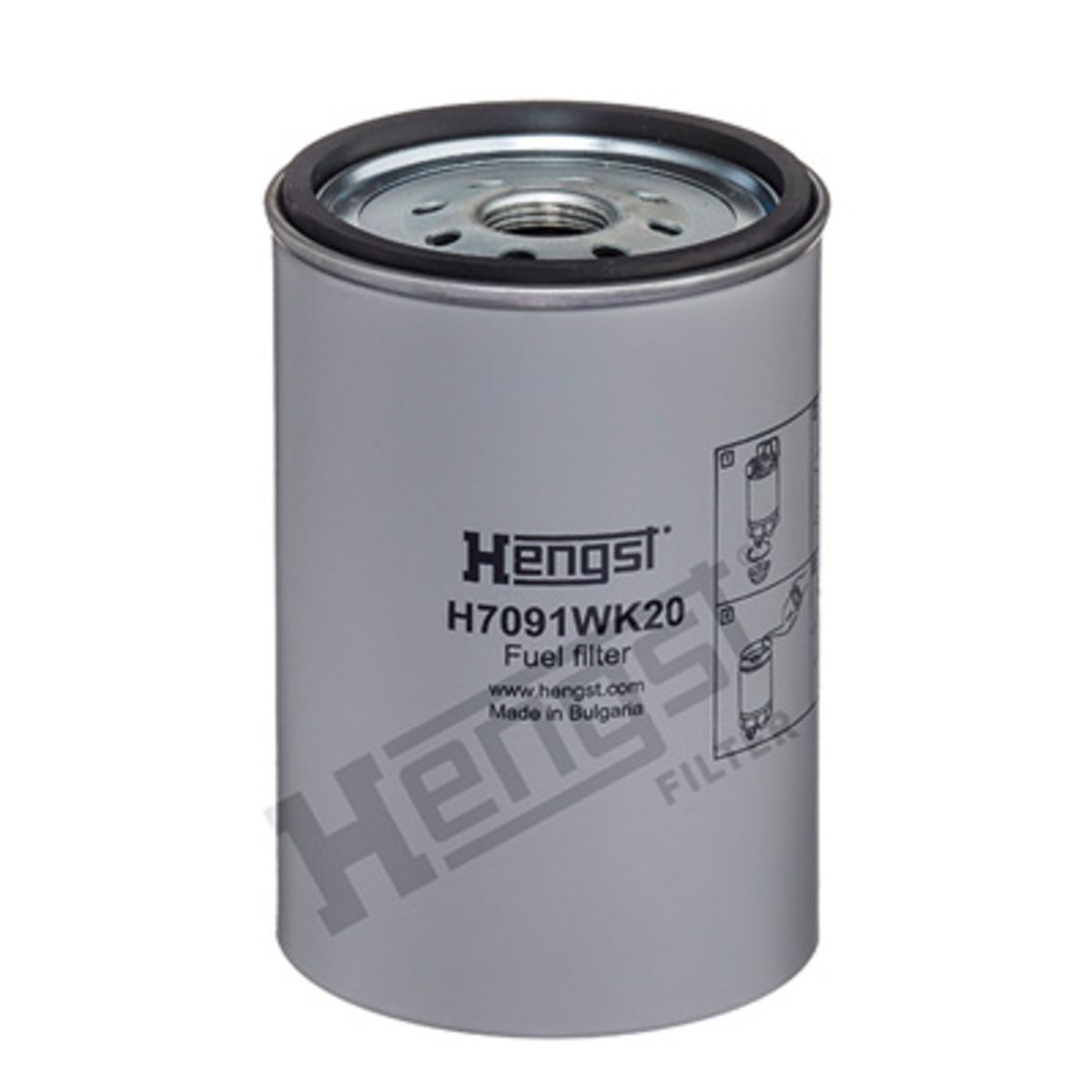 Polttoainesuodatin HENGST FILTER H7091WK20 D677
