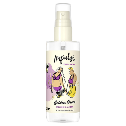 Impulse Golden Grace Jasmine & Amber Pitkäkestoinen Hajustettu Vartalosuihke - 100 ml