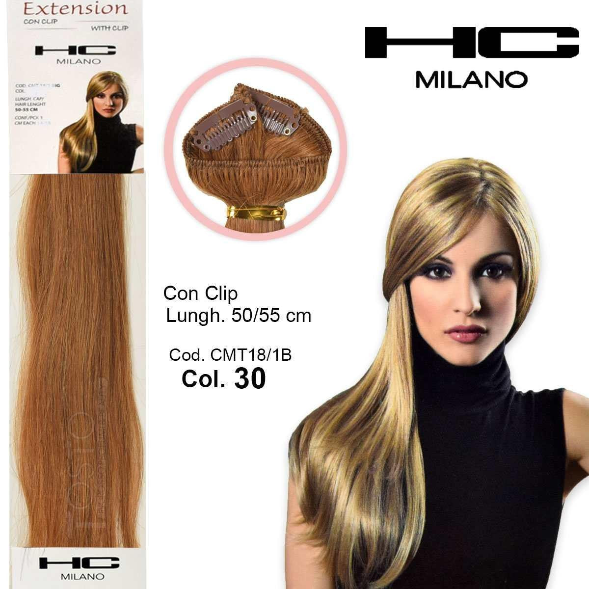 Hc Milano Extension 3 Clip Ei Remy Largh.14-16Cm Pituus 50Cm Väri 30 Kultainen Blond 7,3