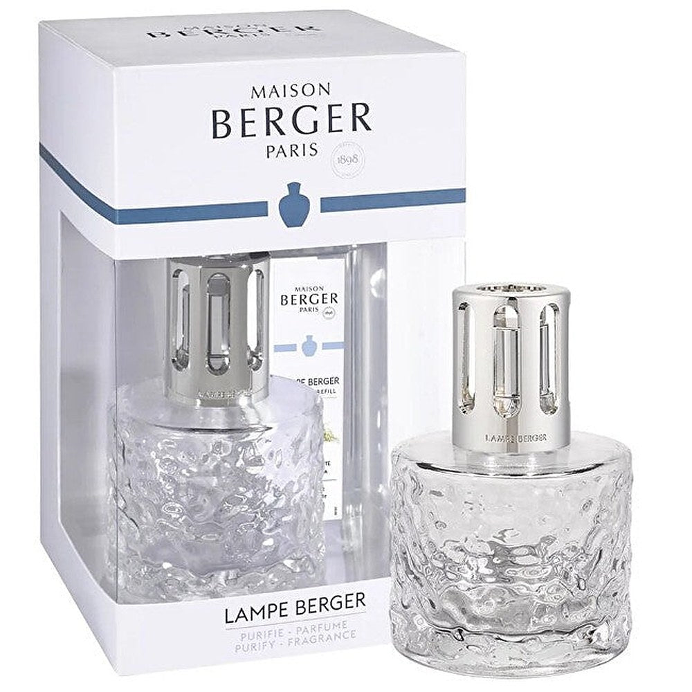 Maison berger paris Mirage Clear Catalytic Lamp -lahjasetti + Pure White Tea -täyttöpakkaus 250ml