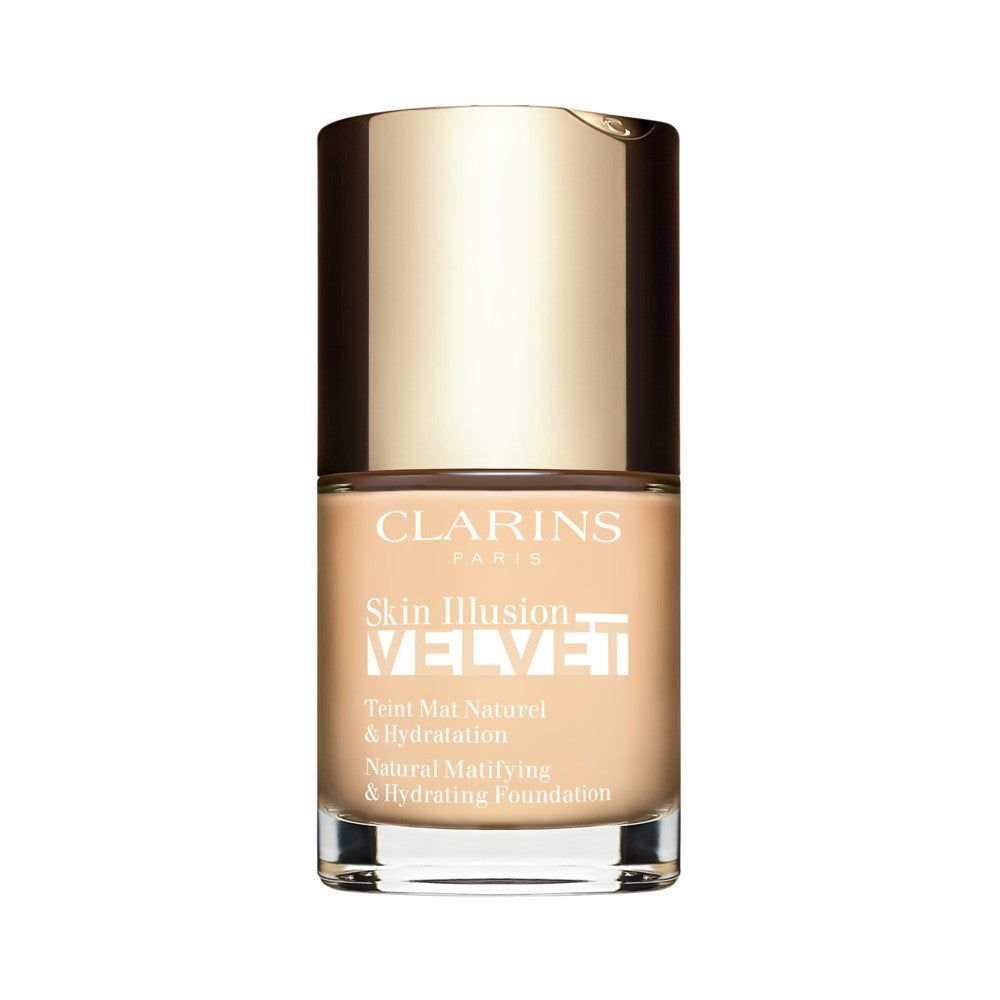 Clarins Skin Illusion Velvet -nestemäinen meikkivoide mattapintaisella ja ravitsevalla vaikutuksella, väri 100.3N 30 ml