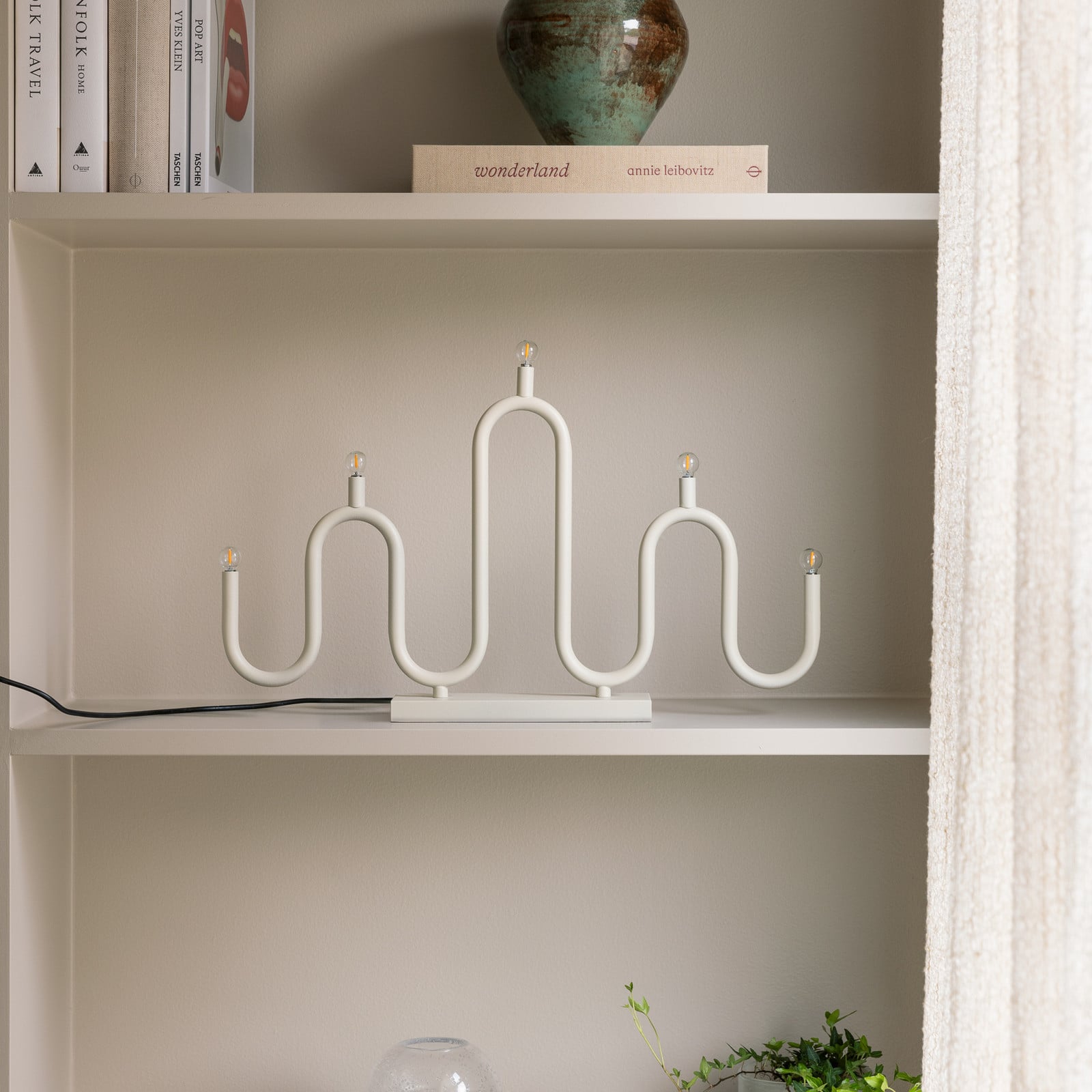 Noel pöytävalaisin 50 cm beige metalli - Globen Lighting - Olohuone - Moderni - Monilamppuinen