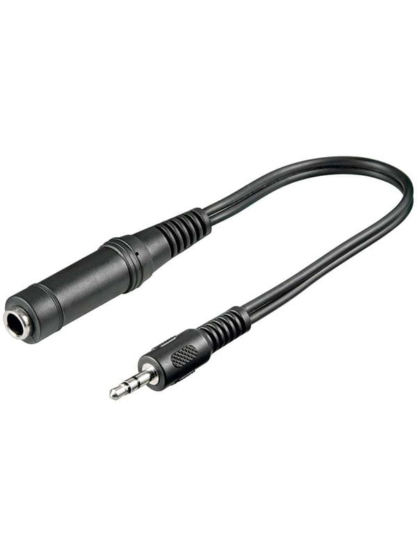 Goobay Adapter för hörlurar, 3,5 mm kontakt till 6,35 mm jack Pawl 3,5 mm plugg (3-stift, Stereo) > Pawl 6,35 mm-uttag (3-pin, Stereo)