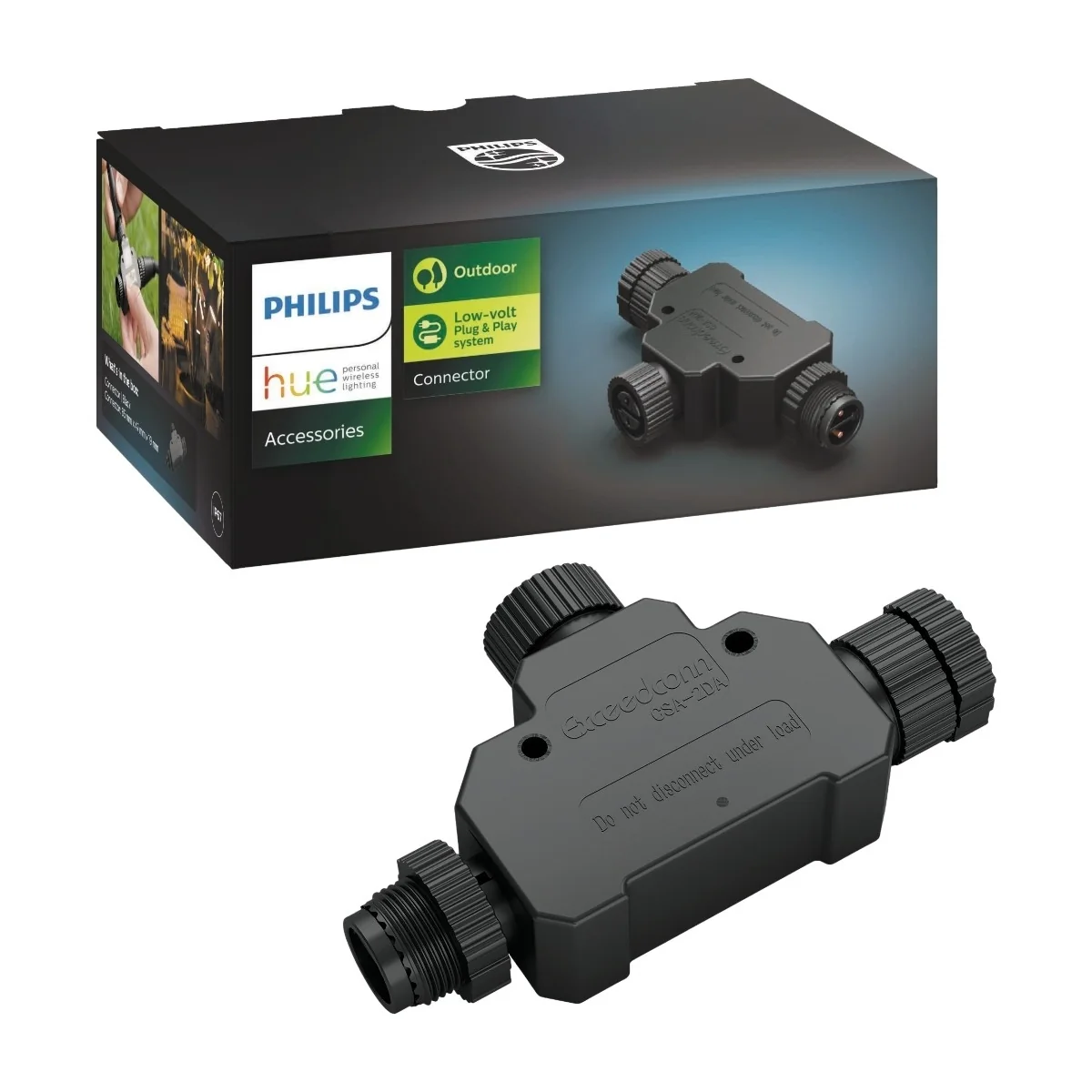 Philips Hue - Virranjakaja - T connector - musta