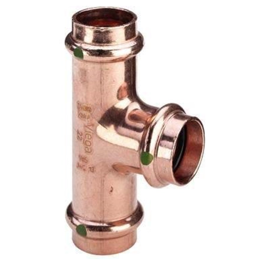 VIEGA Profipress tee 35 mm af kobber med SC-Contur