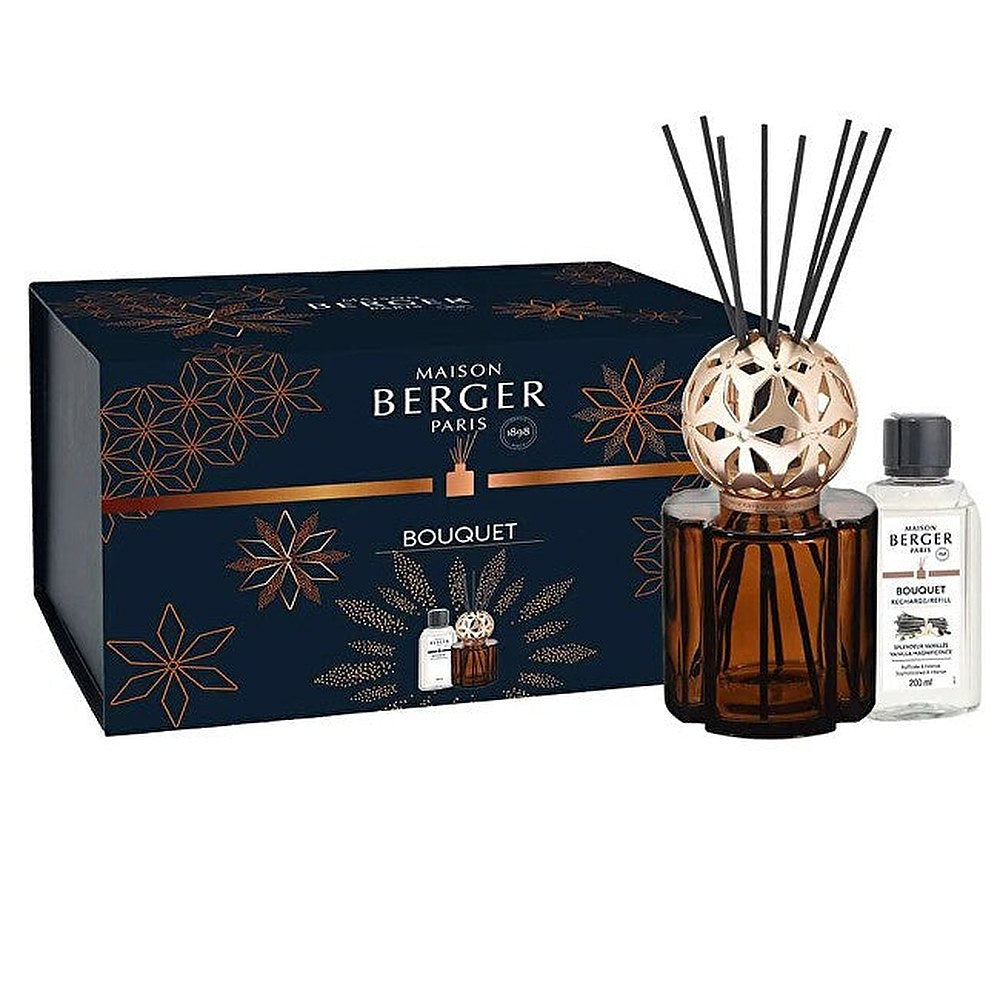 Maison berger paris Pomelis ruskea tuoksudiffuuseri lahjasetti + täyttö Magnificent Vanilla 200 ml