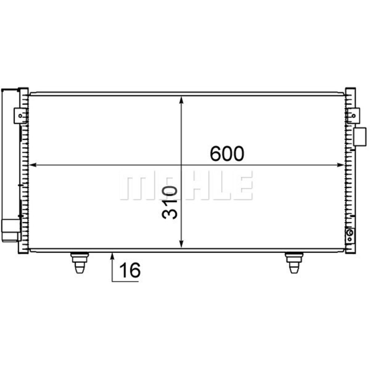 Lauhdutin, ilmastointilaite MAHLE AC 718 000S