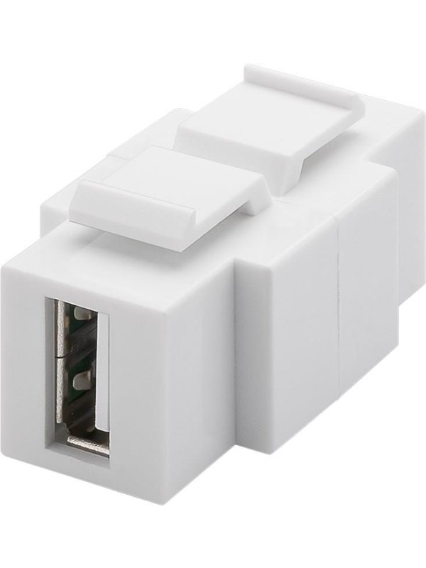 Goobay Keystone-modul, USB, kan monteras i båda ändar 16,9 mm bredd, USB 2.0-port (typ A)