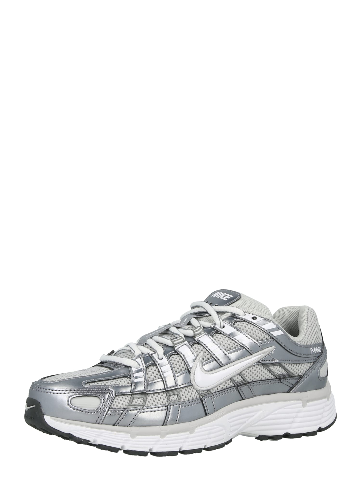 Nike Sportswear Matalavartiset tennarit 'P-6000' vaaleanharmaa / hopea / valkoinen