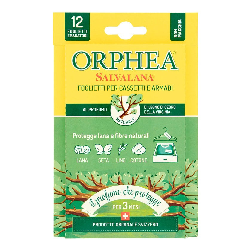 Orphea Orphea Salvalana-arkit laatikoihin ja vaatekaappeihin Virginian setripuun tuoksulla 12 kpl