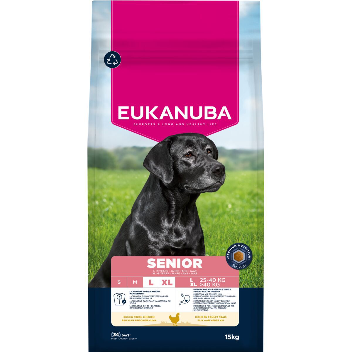 Eukanuba Senior Large and extra large breeds Chicken - dry dog food - 15kg