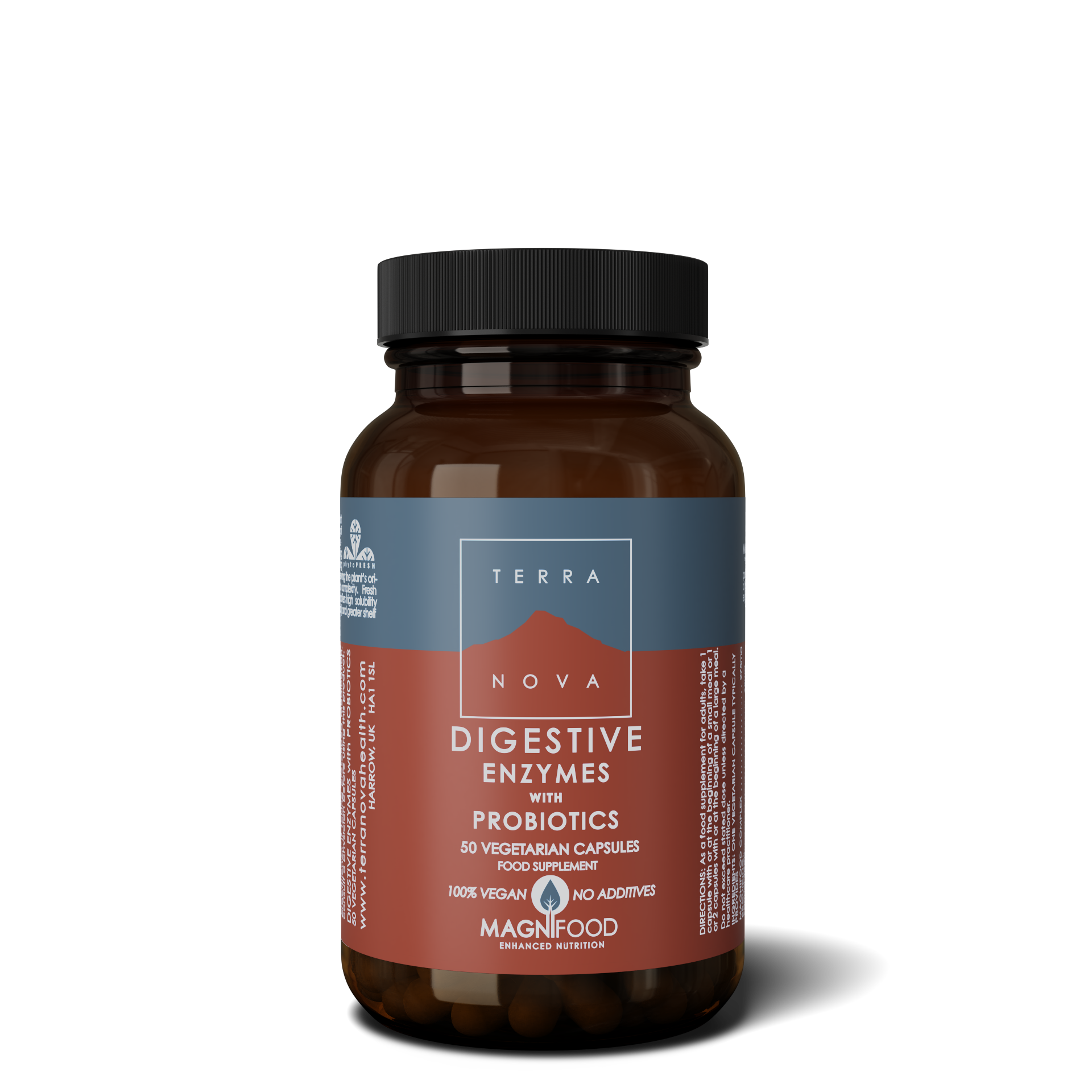 Terranova Digestive Enzymes with Probiotics, 50 kaps.