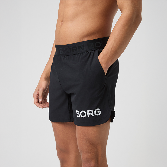 BJÖRN BORG Urheiluhousut  musta / valkoinen