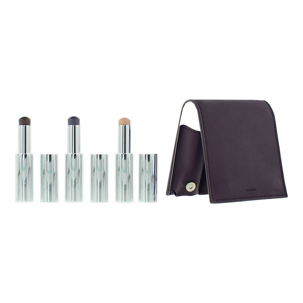 Setti Prugna Byredo: Luomiväri Vienna 3,5 g + Luomiväri Dravite 3,5 g + Luomiväri 580 Ultramagnetic 3,5 g + nahkainen pochette