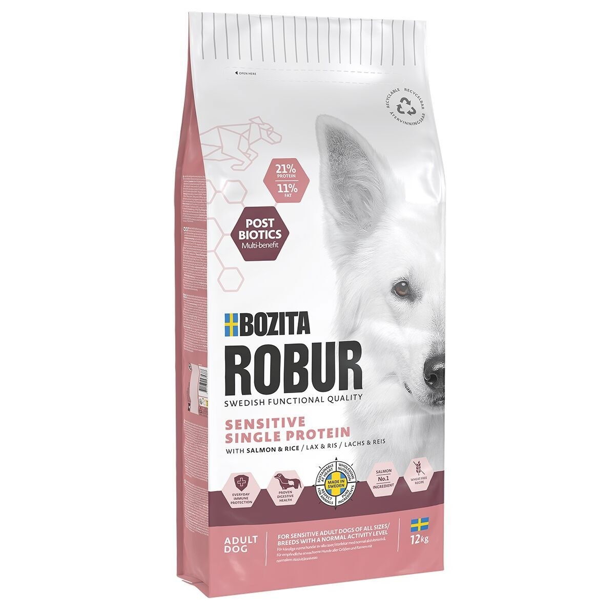 Bozita Robur Adult Sensitive Single Salmon 2x12 kg