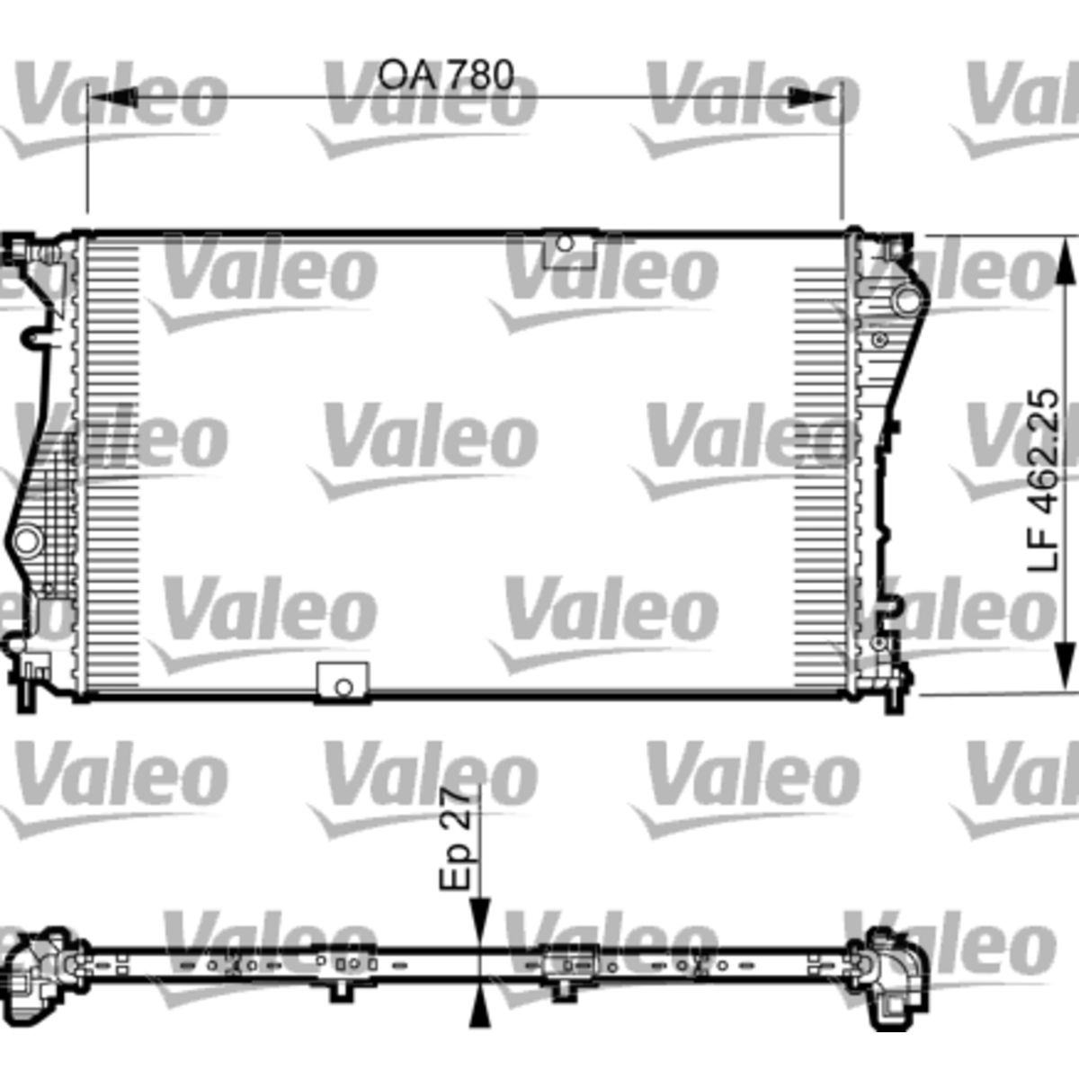 Jäähdytin, moottorin jäähdytys VALEO 735599