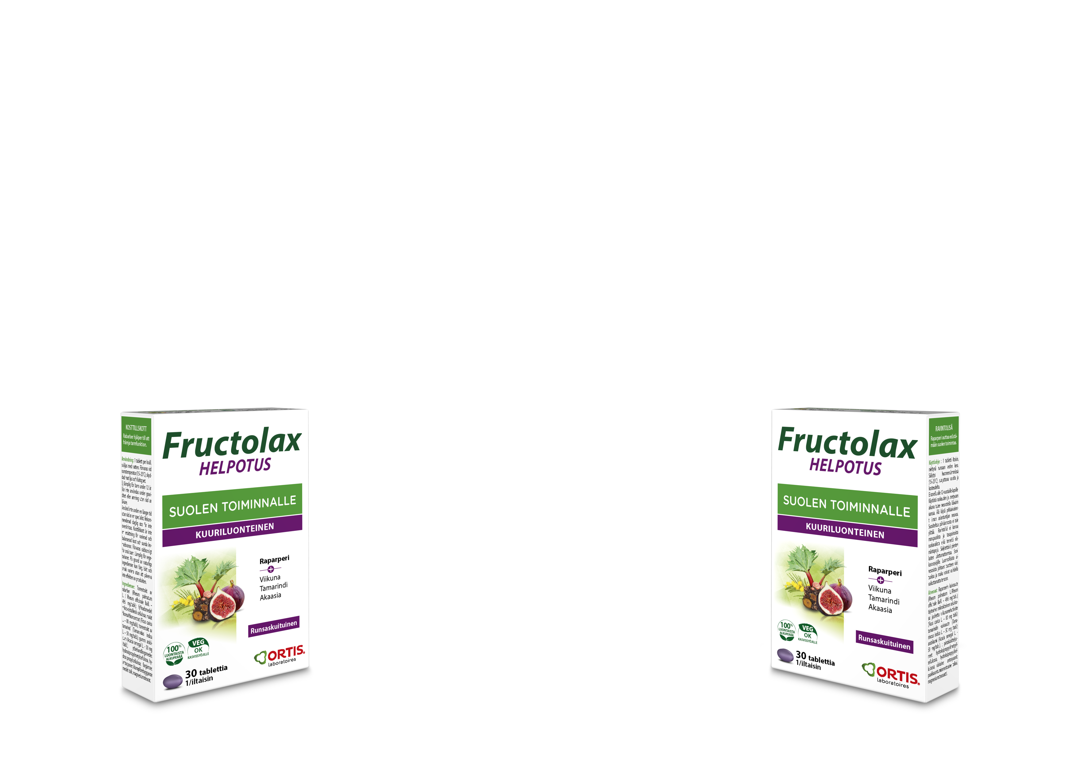Fructolax Helpotus tabl 30 kpl  hedelmä ja kuitu