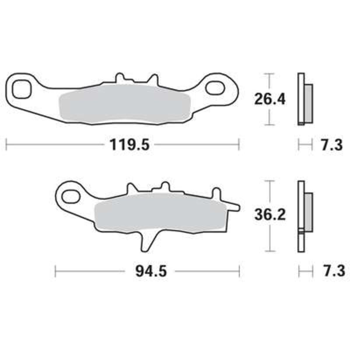 Jarrupalat, levyjarru TRW MCB697RSI