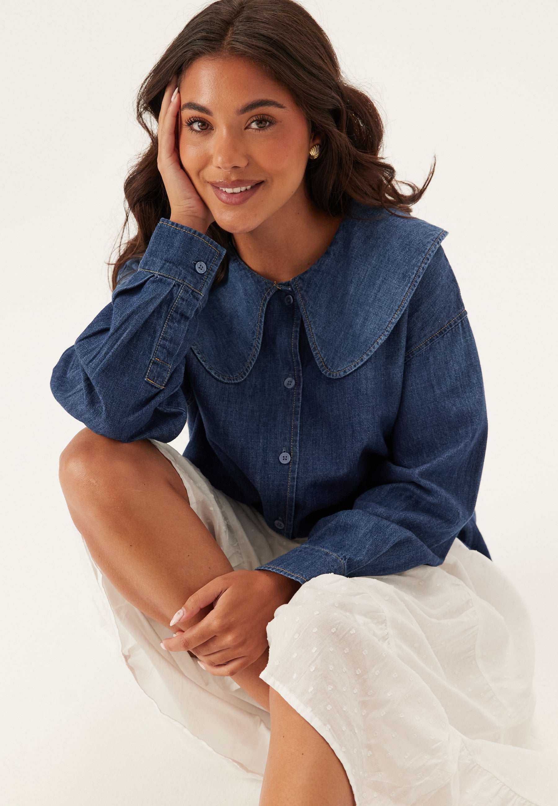 Onlnala L/S COLLAR DNM COLLAR