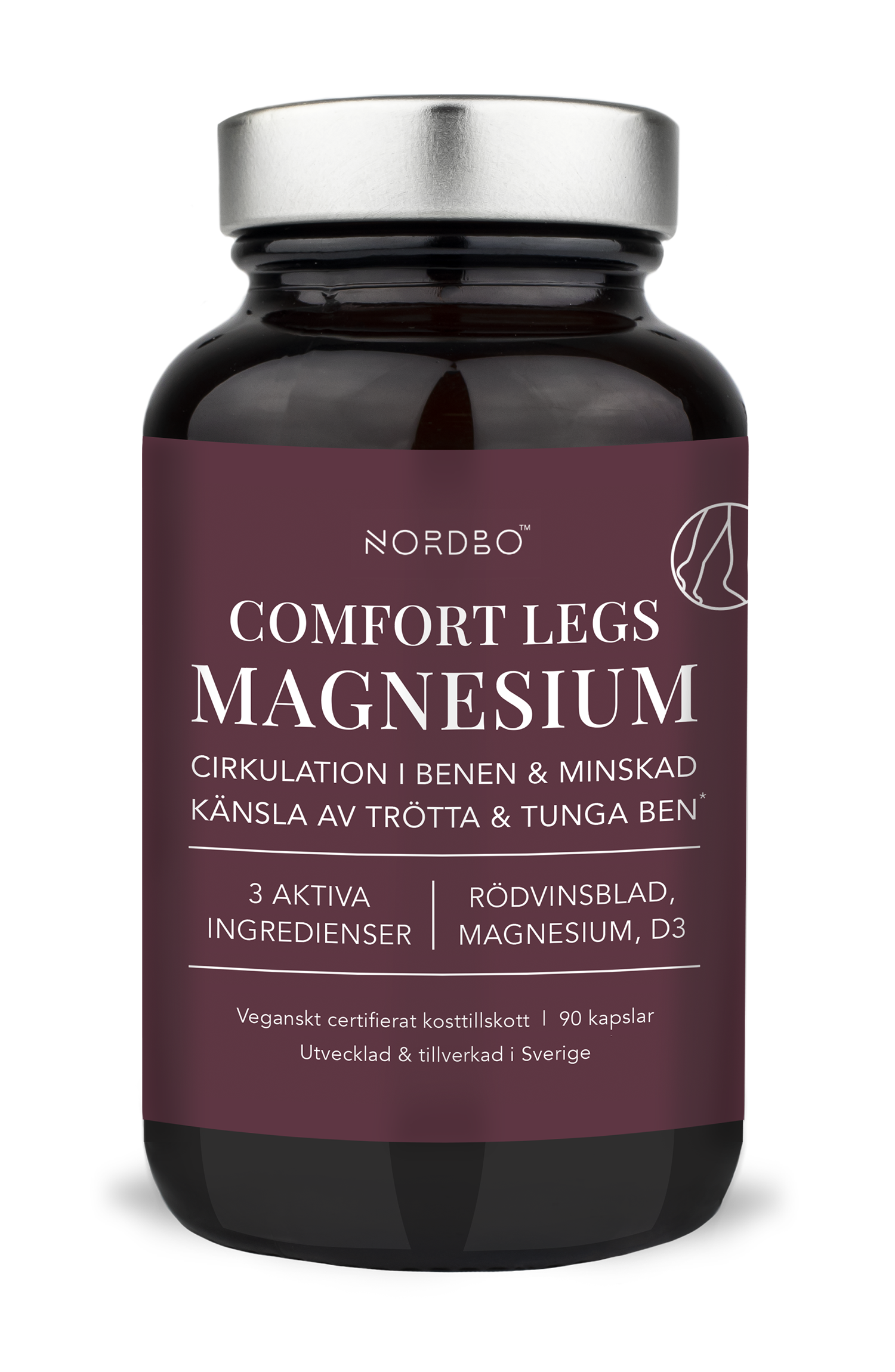 Nordbo Comfort Legs Magnesium 90 kaps
