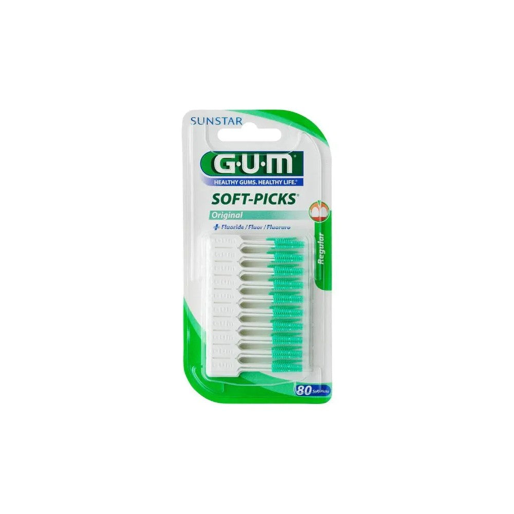 Sunstar Gum Soft-Picks Original, jossa on normaalia fluoria 80 yksikköä