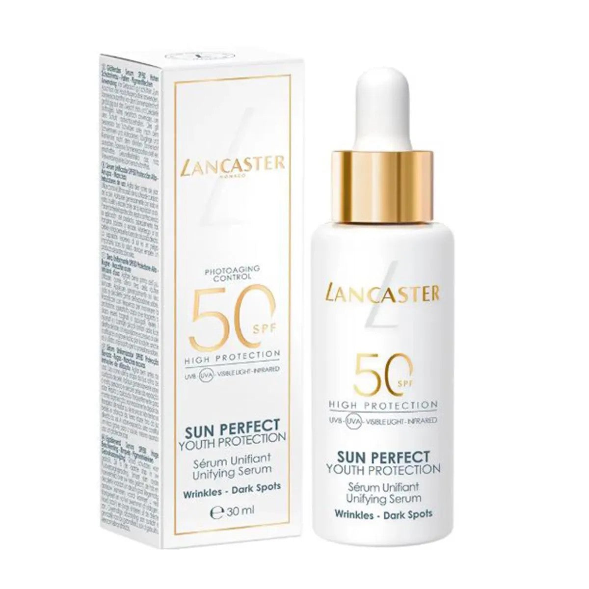 Lancaster Sun Perfect Duo näkymätön ja värillinen aurinkotikku SPF50 12g