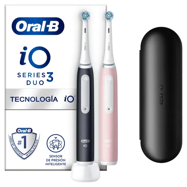 Oral-B iO Series 3 Sähköhammasharja - tuplapakkaus - musta ja pinkki