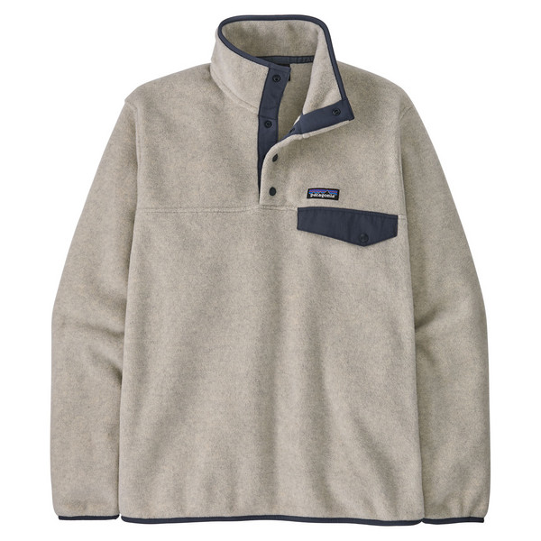 Patagonia M's LW Synch Snap-T P/O Oatmeal Heather w/Smolder Blue