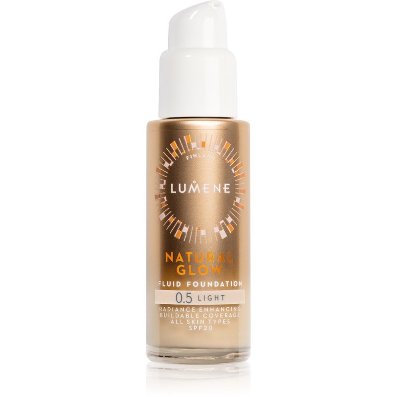 Lumene Natural Glow — luonnollista hehkua antava meikkivoide SPF 20 sävy 0.5 Light (Cool) 30 ml