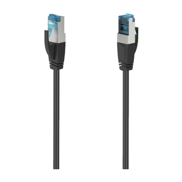 Hama Cat6a S/FTP RJ45 3m -verkkokaapeli, musta