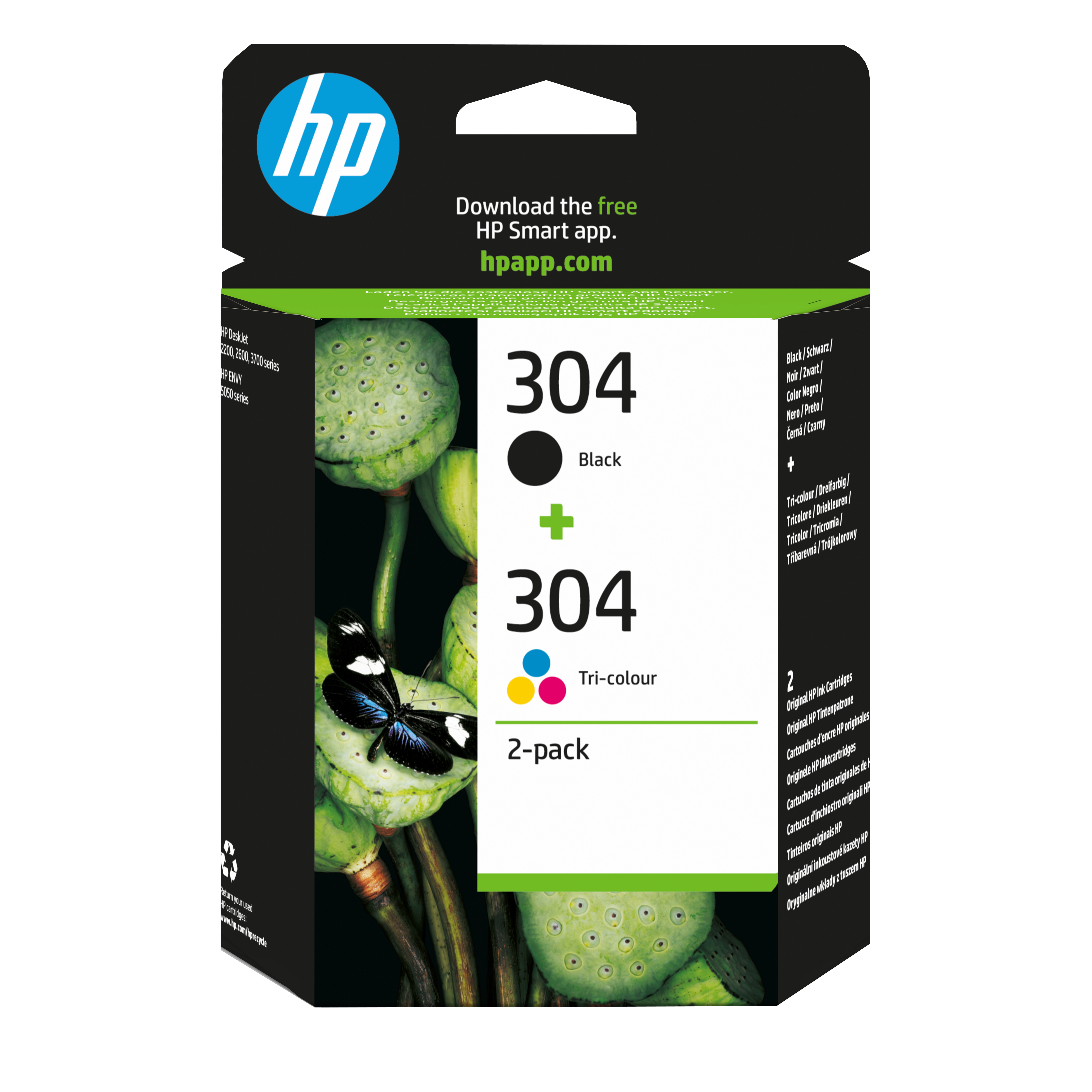 HP 304 / 3JB05AE 2-Pack Musta and Väri Ink