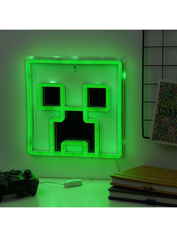 Paladone - Creeper Wall Mountable LED Neon Light - Lamppu
