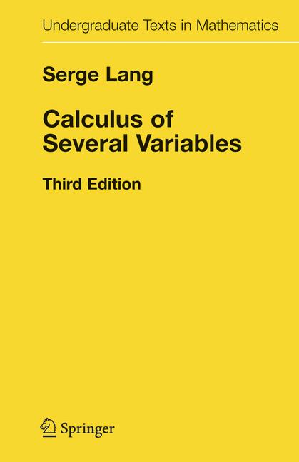 Calculus of Several Variables