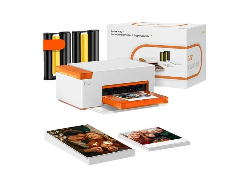 Liene Amber M110 bärbar fotoprinter 4x6 med 60 ark 4x6 fotopapper