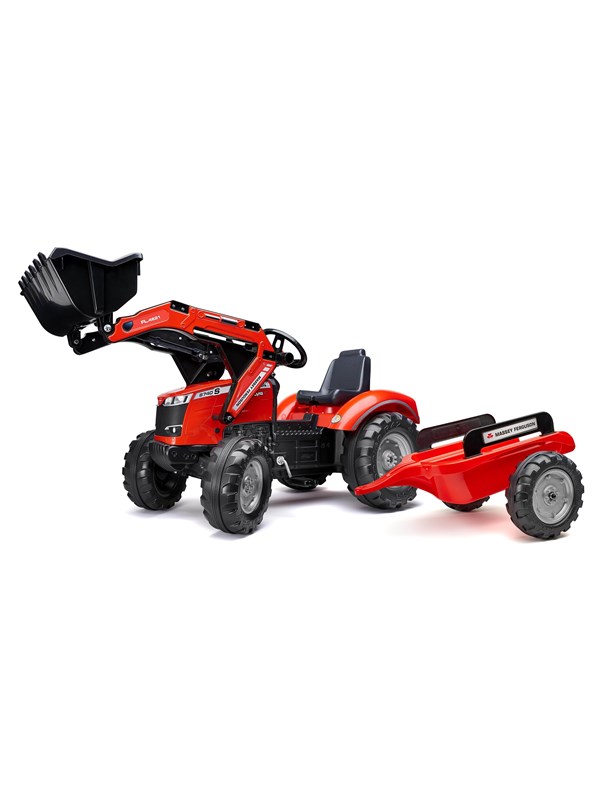 Massey Ferguson S8740-polkutraktori perävaunulla, Falk Toys
