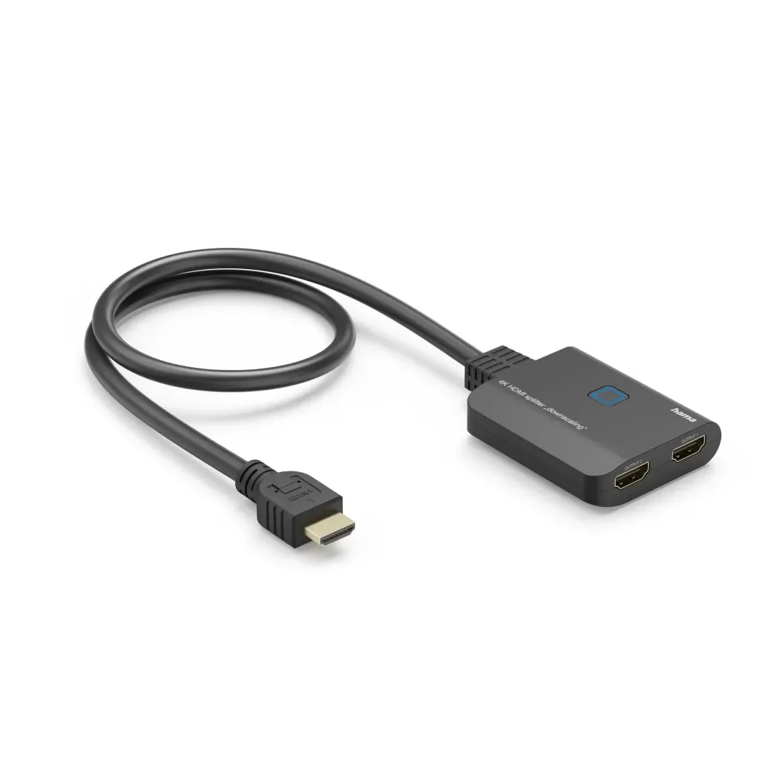 HAMA HDMI-jakaja, jossa 4K, 1 In/2 Out, musta