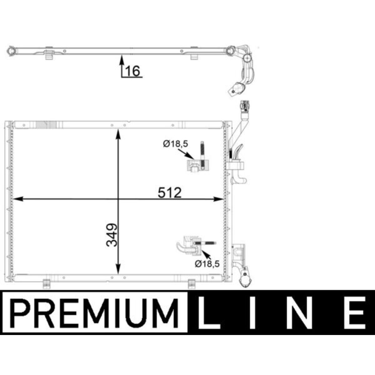 Lauhdutin, ilmastointilaite MAHLE AC 31 000P